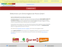 Tablet Screenshot of phoenixbio-webshop.de